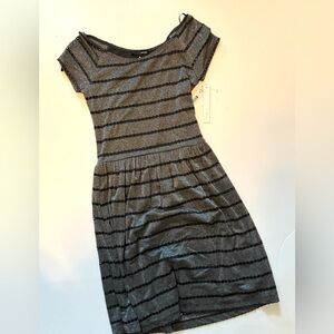 Aqua silver stripe  Dress